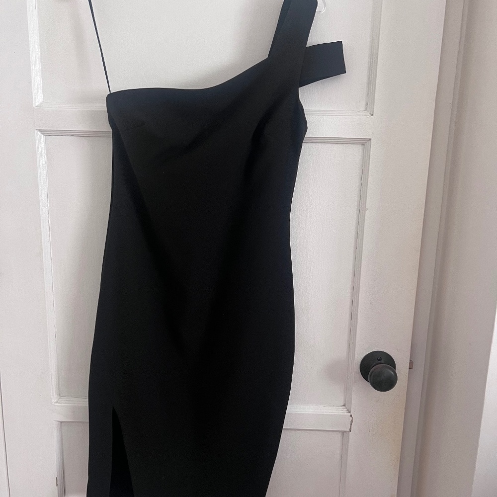 "Likely" Black Asymmetrical Evening Dress size 4
